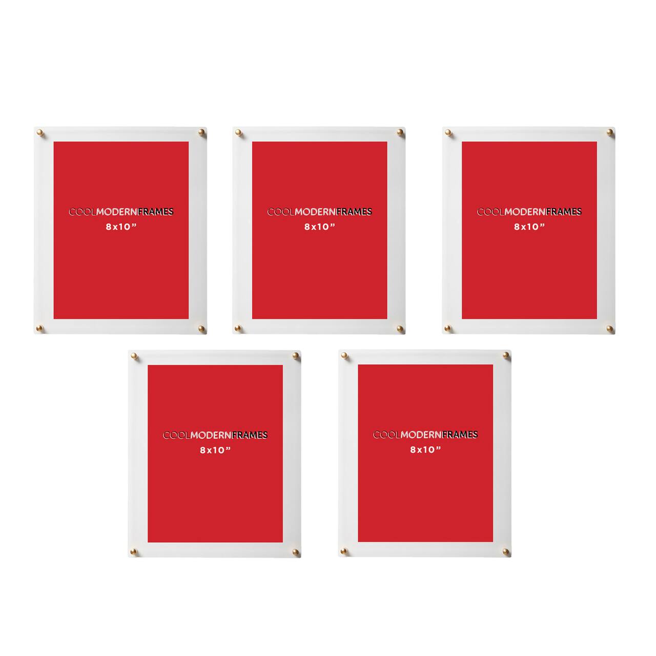 Cool Modern Frames 5 Pack Double Panel Acrylic Float Frames